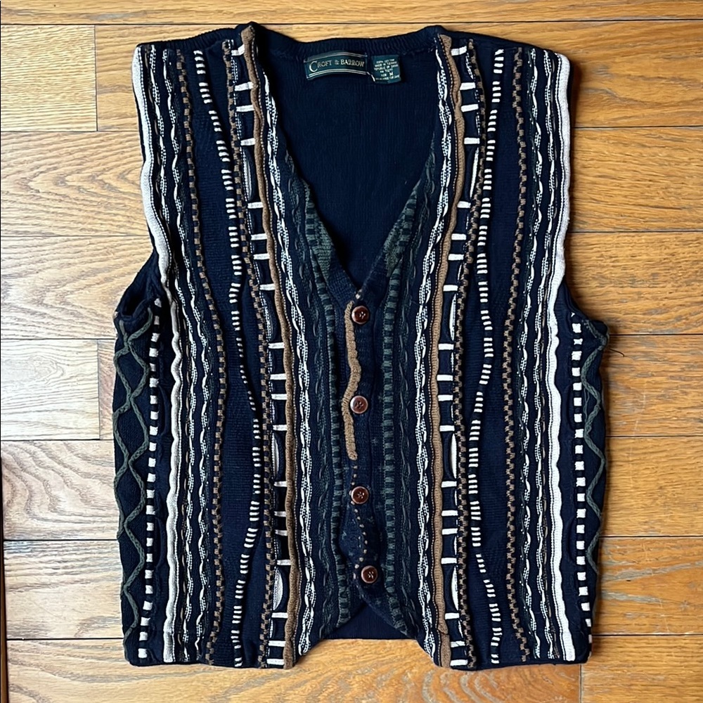 Black and Brown Men's Vest